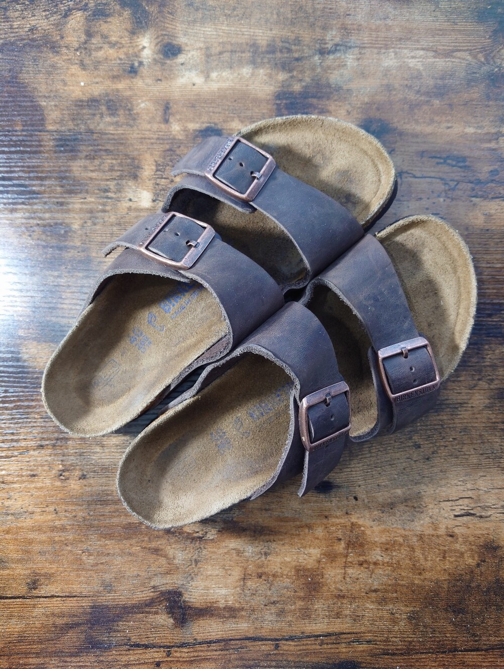 Birkenstock Arizona Oiled Leather Sandals Brown Double Strap EU 40 US 9.5